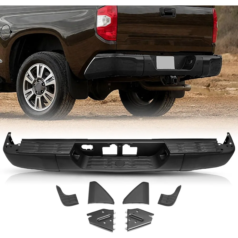 

Стальная подножка заднего бампера в сборе для Tundra Pickup 2014-2021 без отверстия для датчика, черный