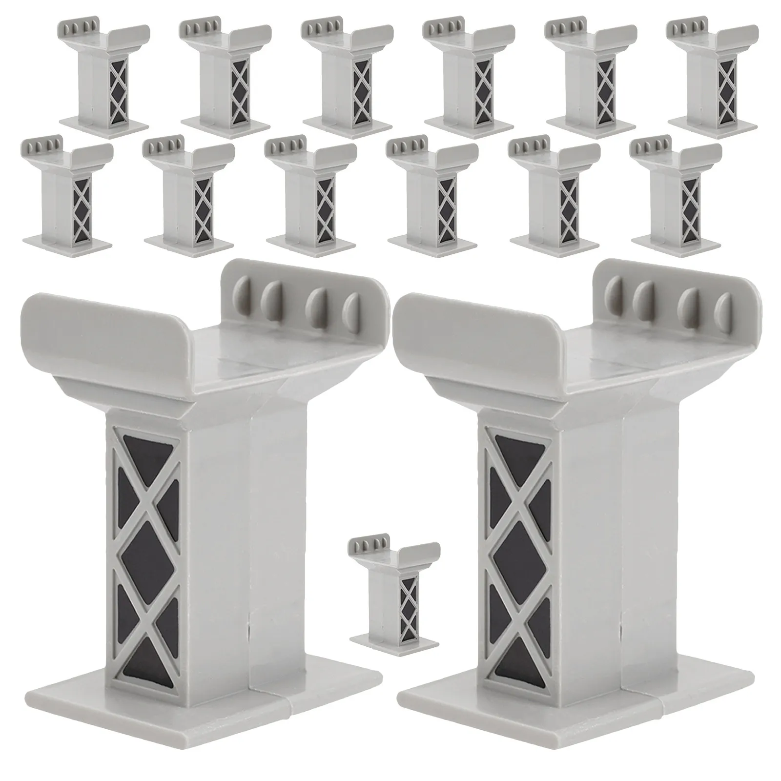 

15 шт. опорных столбов для многоуровневых железных дорог, совместимых с основными системами мостов для поездов, для сложных условий