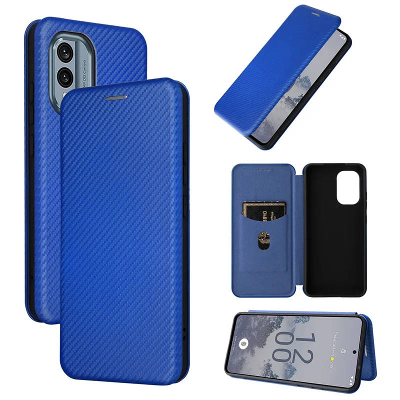 Suit Nokia X30 5G Carbon Fiber clamshell leather Skin PU case purse Suitable for NokiaX30 Nokia X30 5G Phone Cover