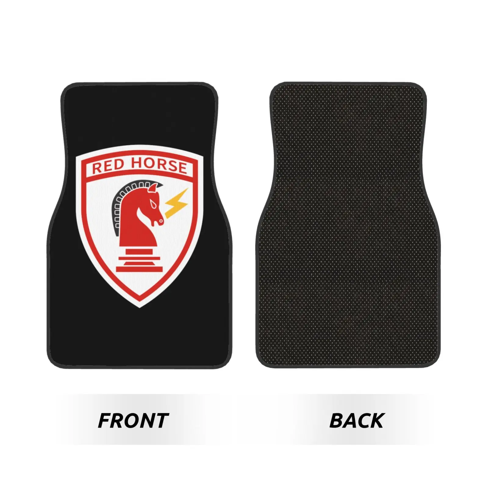 US Air Force Red Horse Combat Civil Engineering Team Printed Car Floor Mat 4-piece Set Suitable for All Car Floor Mats