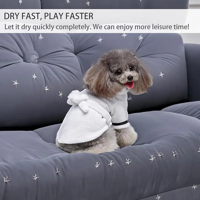 Dog Drying Coat Towel Dog Cat Robe Towel Quick Dry Pet Grooming Towel For Drying Soft Dog Towels Cats Puppies Bathrobe  Supplies