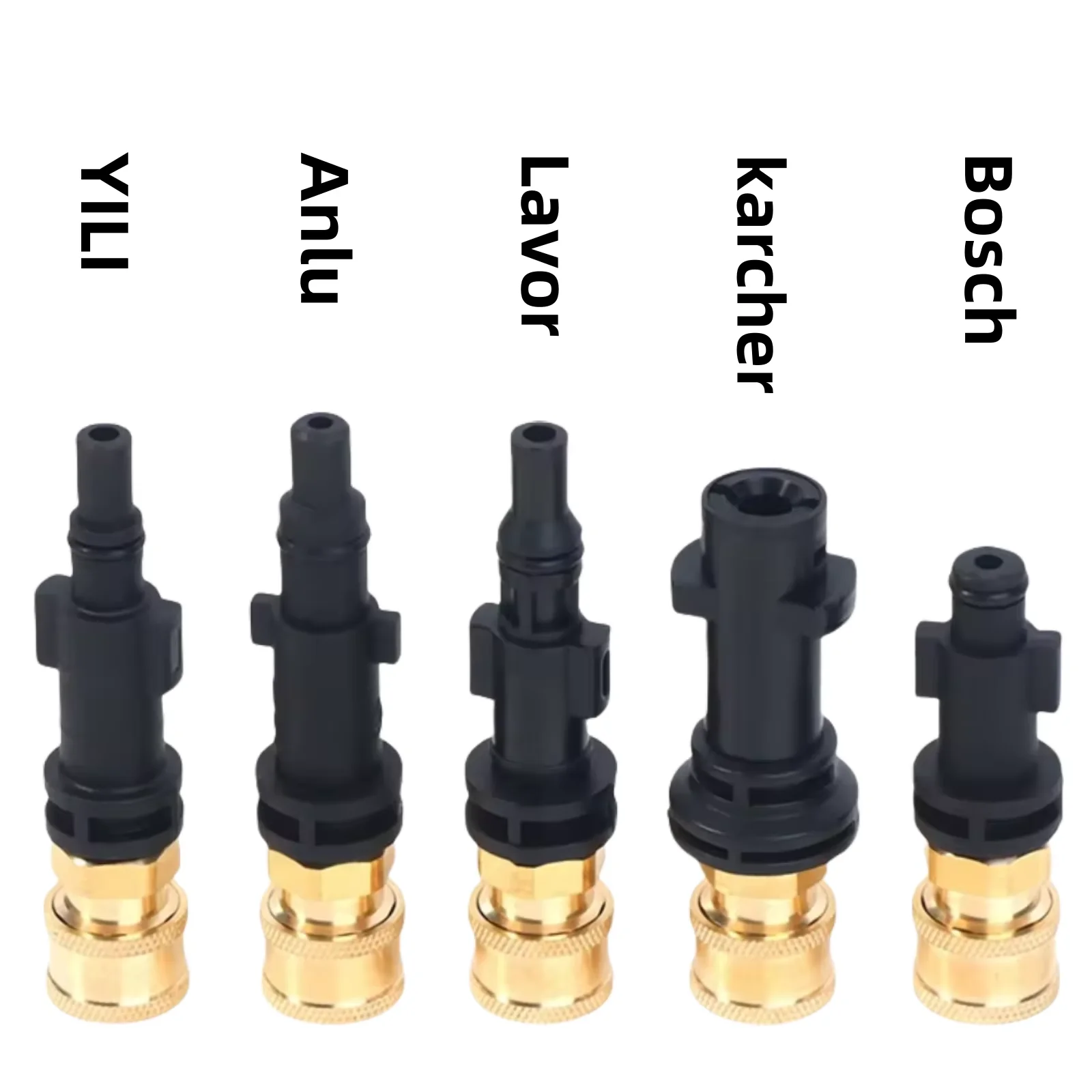 Anlu/Lava/YILI/Karcher/Bosch pistola de água para lavagem de carro adaptador de pote de espuma acessórios de lavagem de carro de alta pressão bico de ângulo diferente