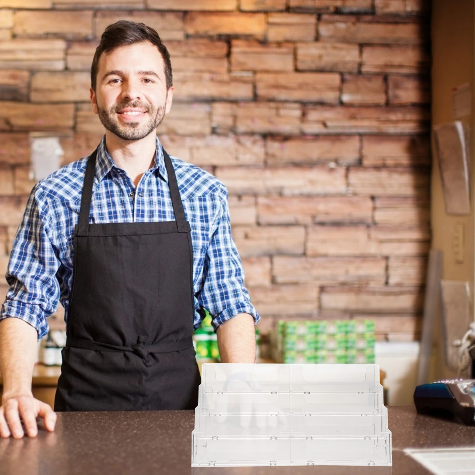 1 قطعة علبة الأعمال صندوق تخزين الجدول الشفاف للملاحظات صور المذكرات درج مكتب منظم استخدام حامل الاسم