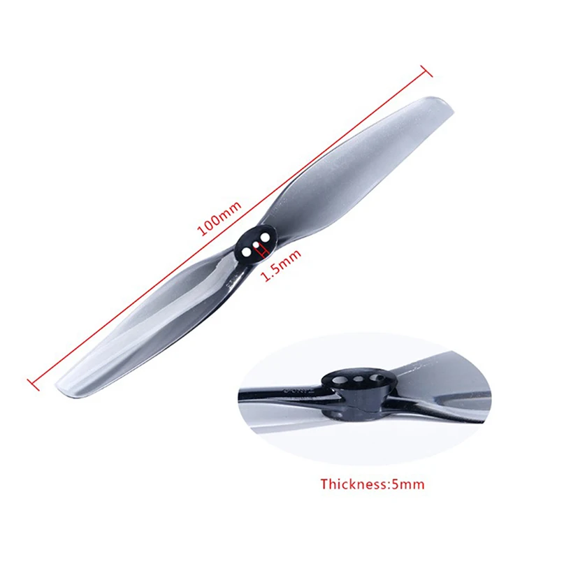 2/8pairs Hq Durable Prop 4x2.5 4025 Grey Cw Ccw Poly Carbonate Propeller 4 Inch 2 Paddle 5mm Shaft 1.7g For Rc Fpv Drone