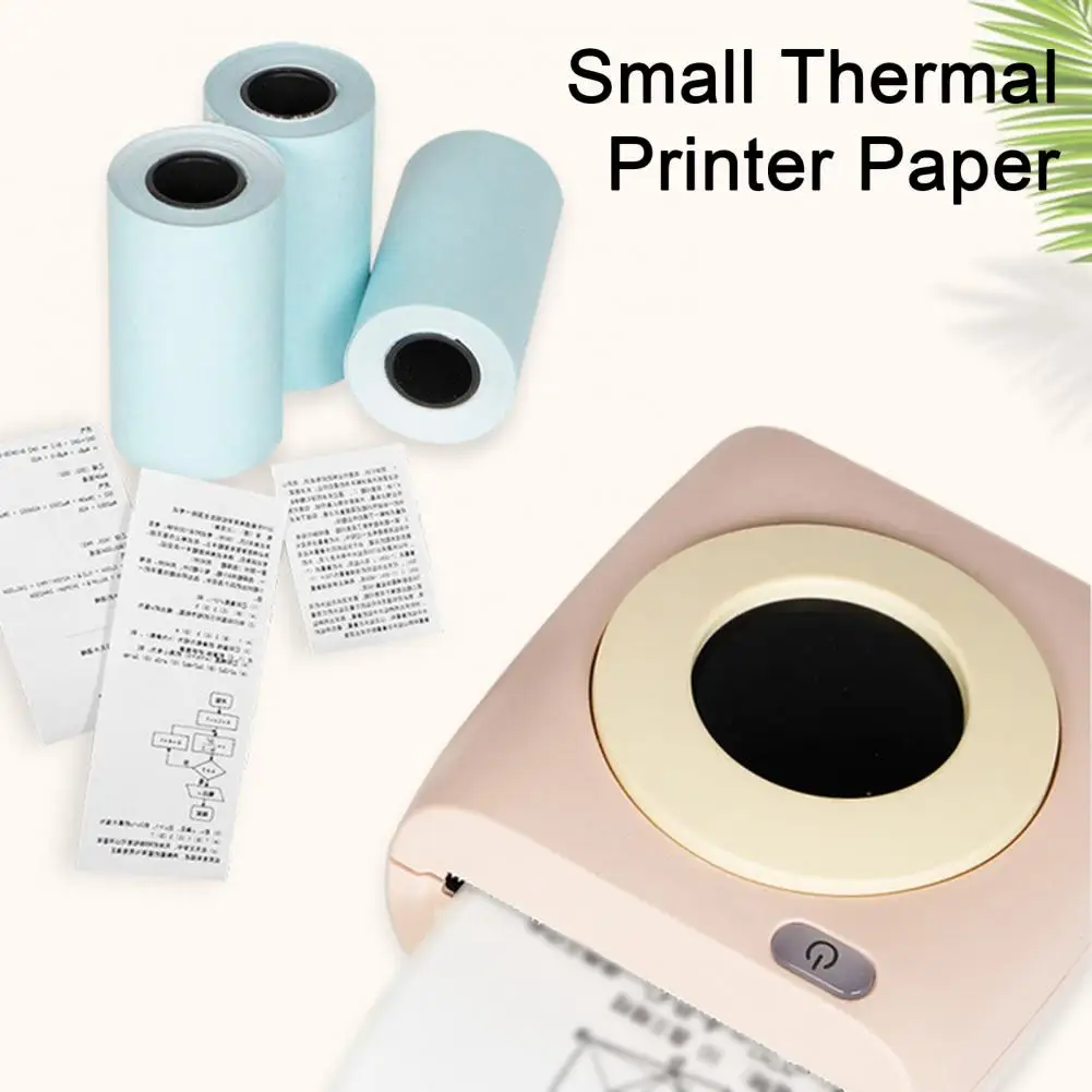 Thermal Paper Rolls 10 Rolls 57x25mm Self-adhesive Thermal Paper for Portable Printer Ink-free Sticker Rolls Pocket Thermal
