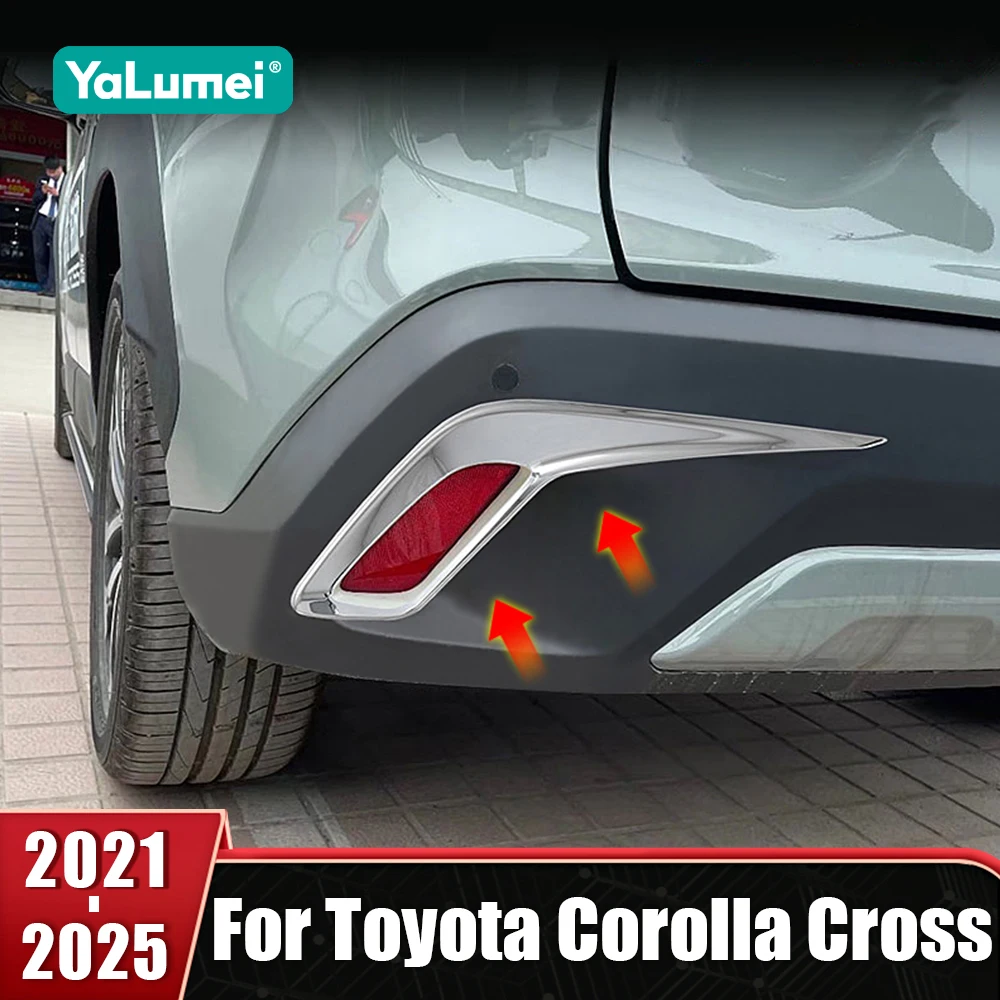 

Carbon Car Rear Fog Lamp Light Cover Trim Foglight Eyebrow Stickers For Toyota Corolla Cross XG10 2021-2025 Hybrid Accessories