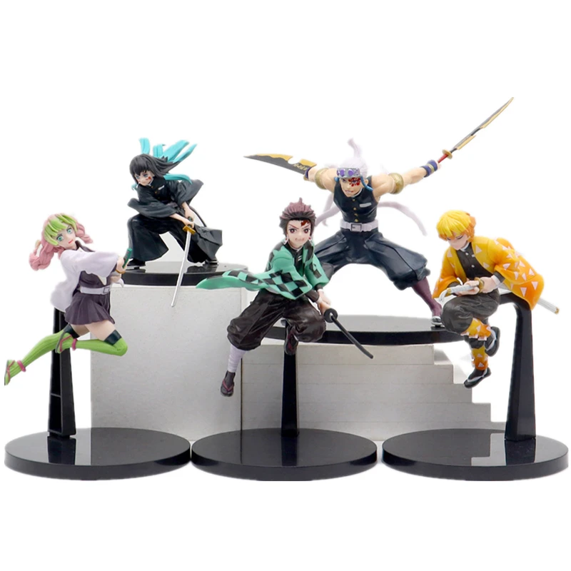 19-24 cm Anime Demon Slayer und Y Kanroji Manri Kamado Tanjiro Kamado Nezuko Actionfigur Modell Desktop-Auto Ornamente
