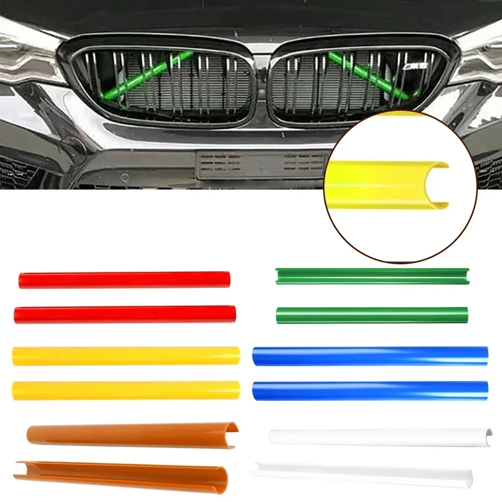 Car Front Grille Trim Strips C Color Support Grill Bar V Brace Wrap For BMW F07 F10 F11 F18 F06 F12 Sport Styling Decoration