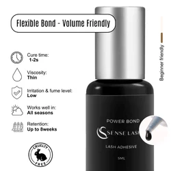 SENSE LASHES Eyelash Glue 0.5-1Sec Fast Drying Lash Adhesive Low Smell Long Lasting Lash Glue pegamento extensiones de pestañas