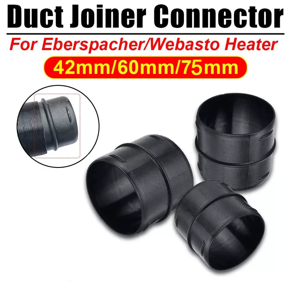 42mm 60mm 75mm Air Diesel Parking Duct Ducting Heater Pipe Air Vent Outlet Joiner Hose Line Connector For Webasto Eberspaecher