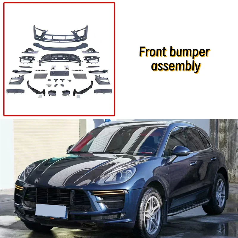 Car Front bumper Assembly for Porsche Macan 2014-2020 Modified New Style Front Surround Radiator Front lip Auto Accessories