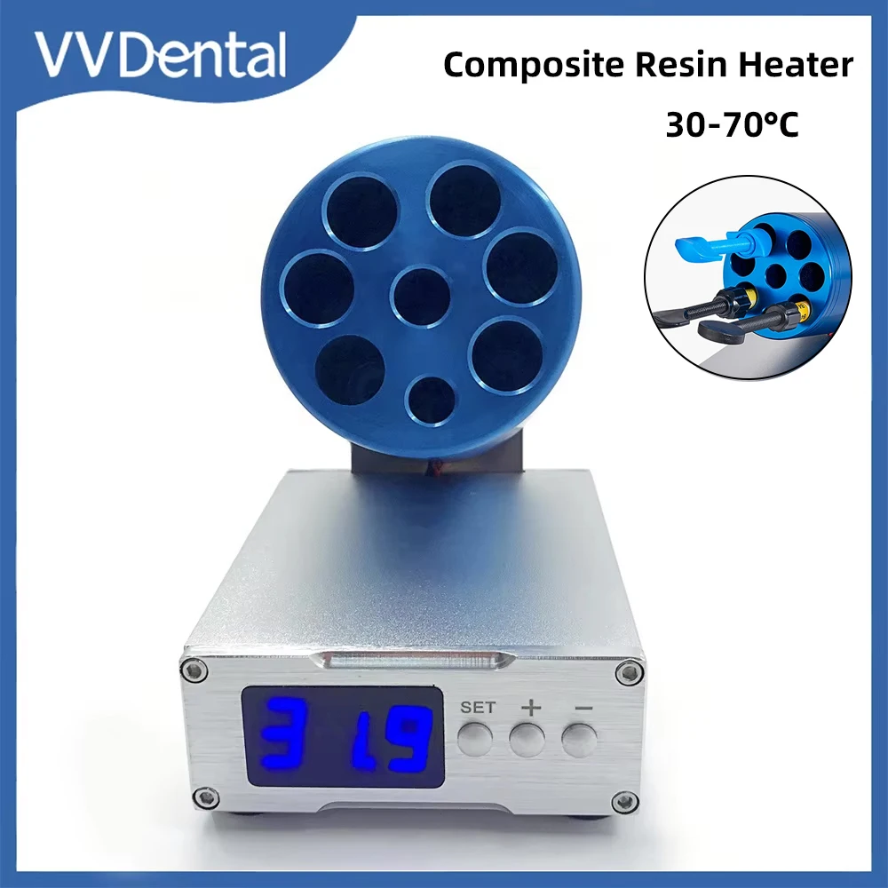 VVDental Composite Heater AR Composed Resin Material Heating 8 Hole Constant Temperature Adjustable Soften Warmer Equipment