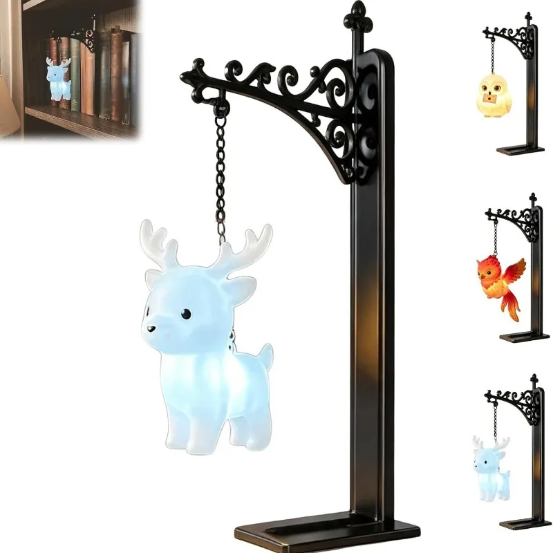Magic Owl Bookend Lamp Hanging Book Light Bedroom Shelf Decor Book Organizer Home Lighting Gift