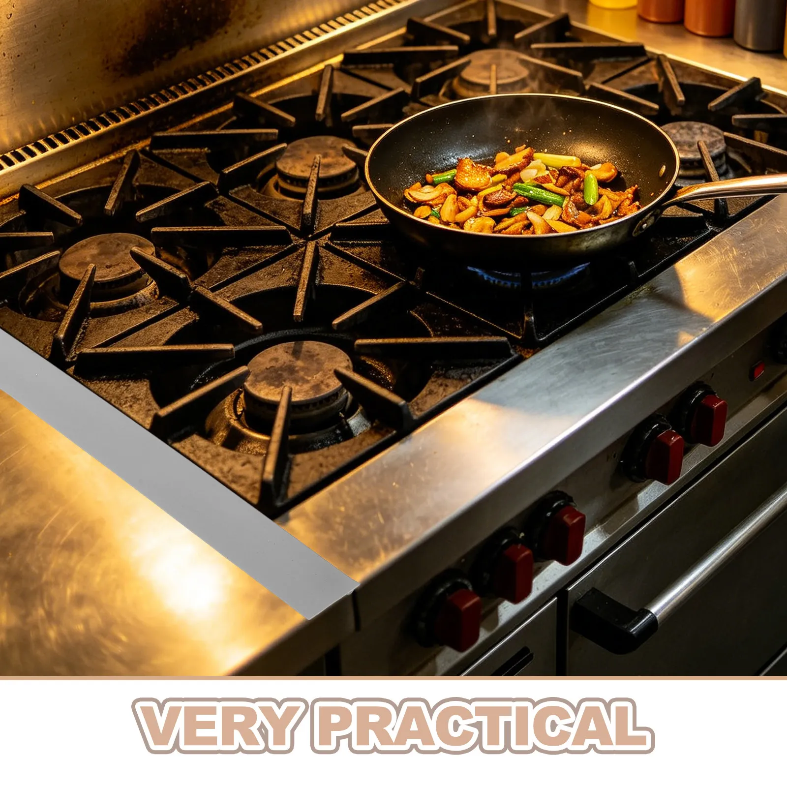 2Pcs Stove Gap Covers Silicone Flexible Heat Resistant Kitchen Oven Gap Filler Countertop Stove Seal Grey Anti Slip