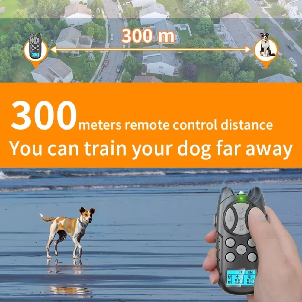 2024 Advanced GPS-Enabled Smart E-Collar for Dog Anti-Bark Training with Remote Control and Multiple Modes