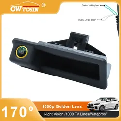 170 ° AHD 1080P złota uchwyt bagażnika kamera samochodowa do samochodu BMW serii 3 serii 5 X5 X6 E39 E60 E70 E82 E82 Android Monitor