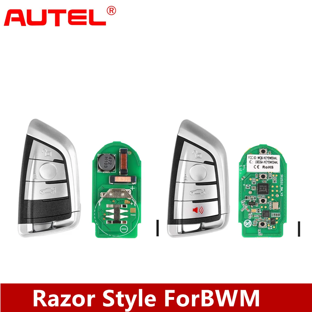 AUTEL Universal Smart Key for-BMW Razor Style IKEYBW003AL/ IKEYBW004AL for KM100 KM100E IM508 IM608 Pro