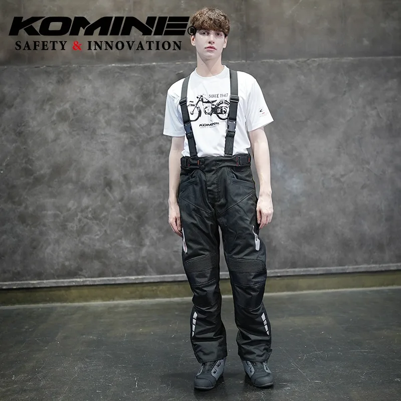 KOMINE PK-934 Otoño/Invierno CE2 para hombre, arnés protector, pantalones de montar, pantalones térmicos impermeables informales para motocicleta