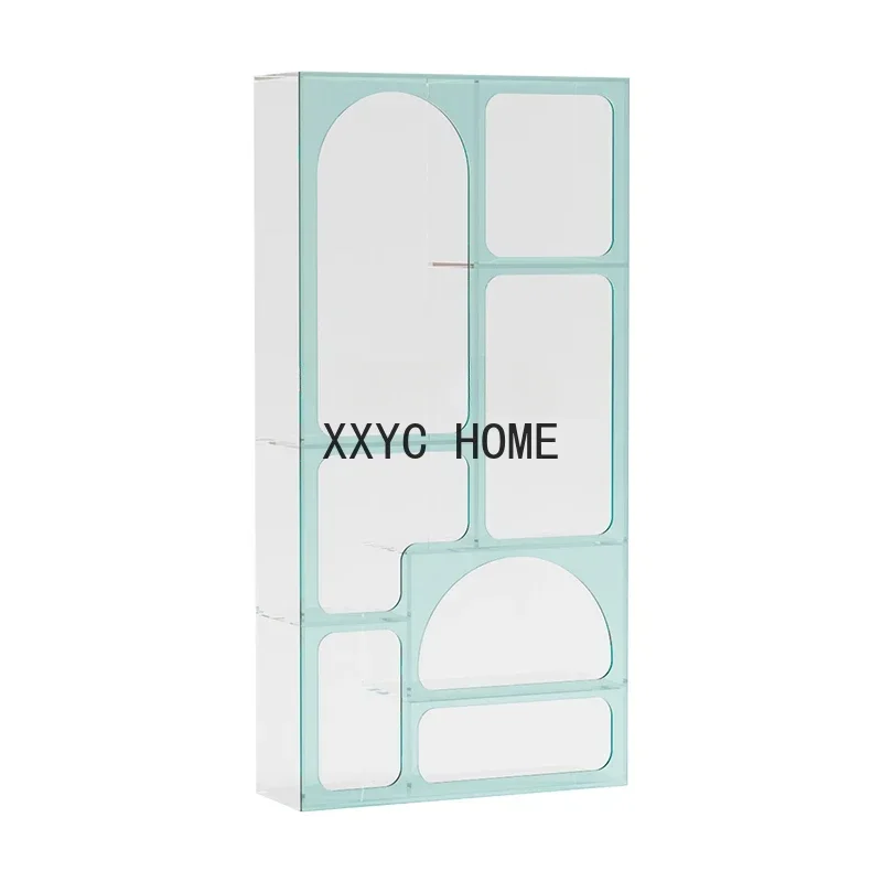 

Customized Acrylic Transparent Floor Bookcase, Multi-Layer Wall Storage Cabinet for Living Room