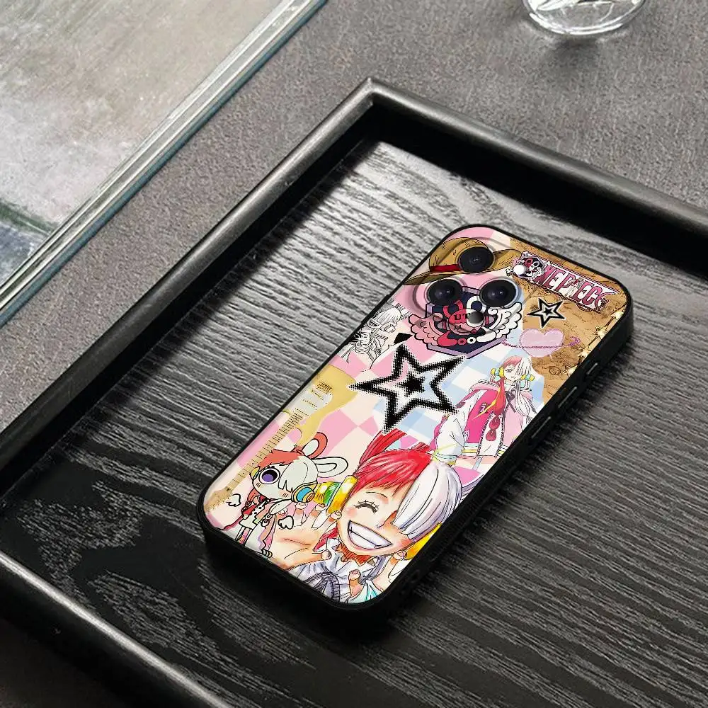 O-ONE PIECE Uta Phone Case For IPhone 1716 15 14 13 Pro Max 11 12 Mini X Xs XR Black Silicone Cover view 6