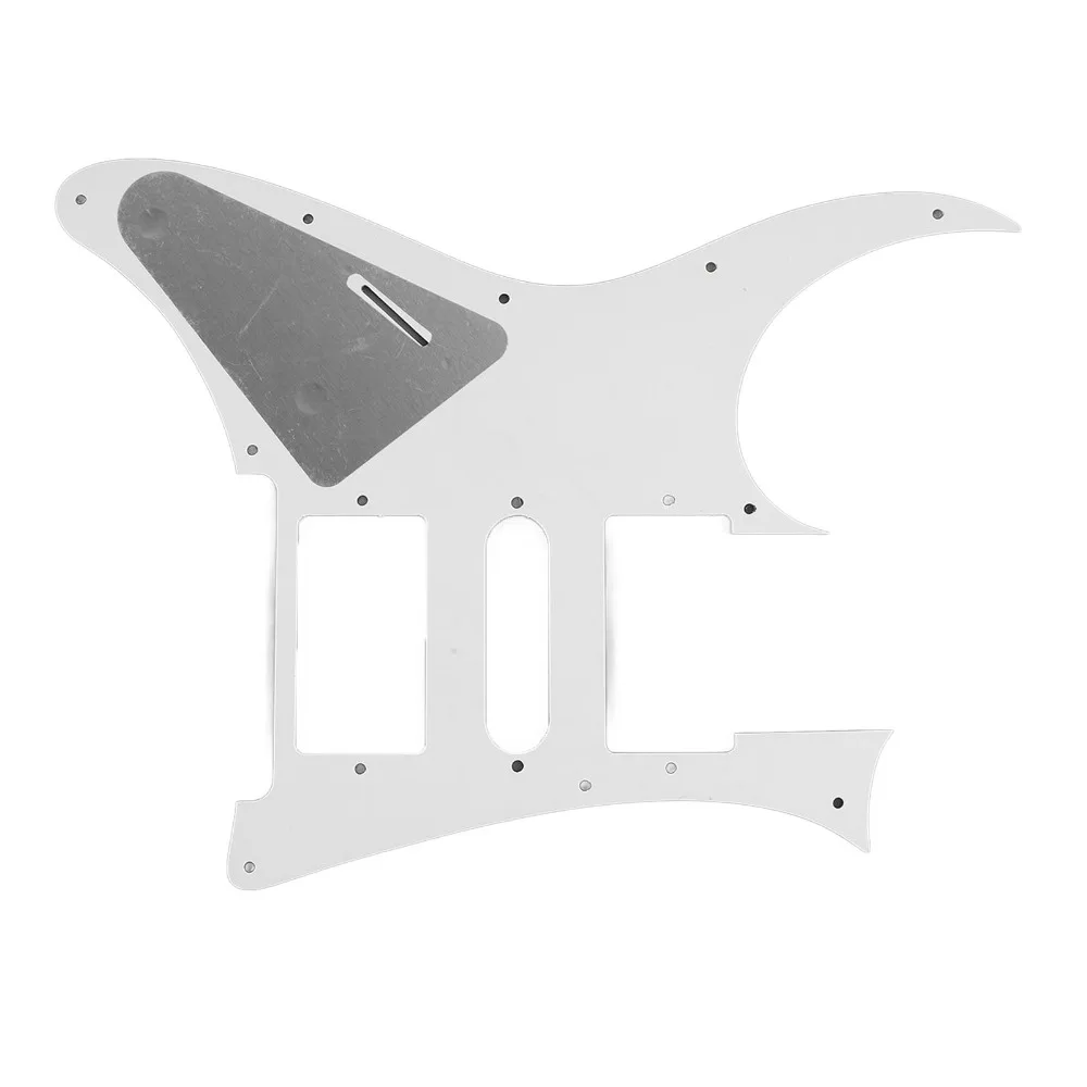 PVC Material Electric Guitar Pickguard 4-Ply Construction 10 Holes Guitar Pickguard White Pearl Color HSH Configuration