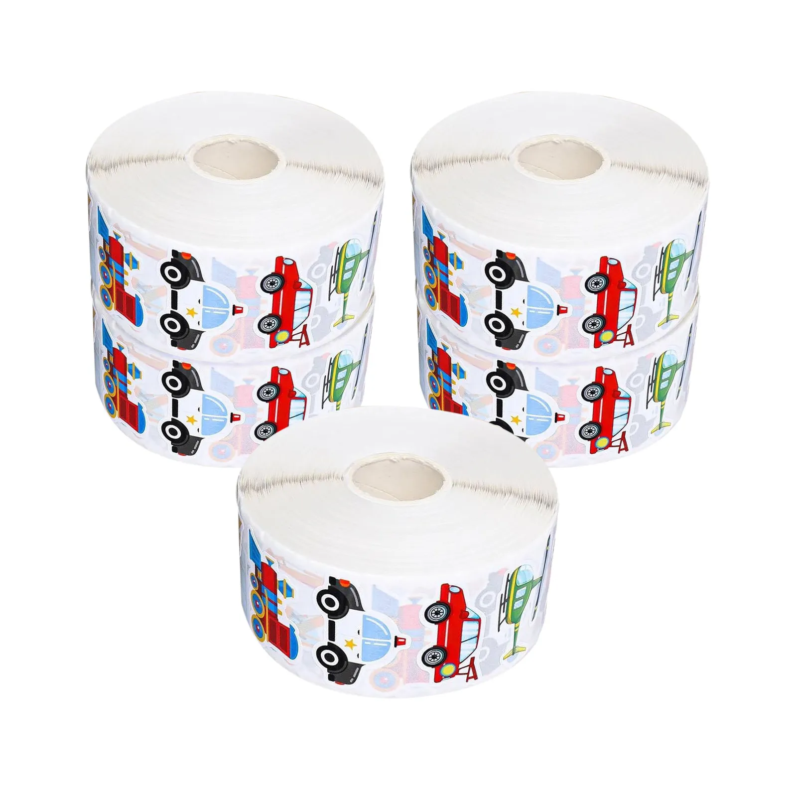 5-rolls-transportation-vehicle-stickers-assorted-car-bus-truck-airplane-cartoon-stickers-for-school-party-supplies-reward-labels