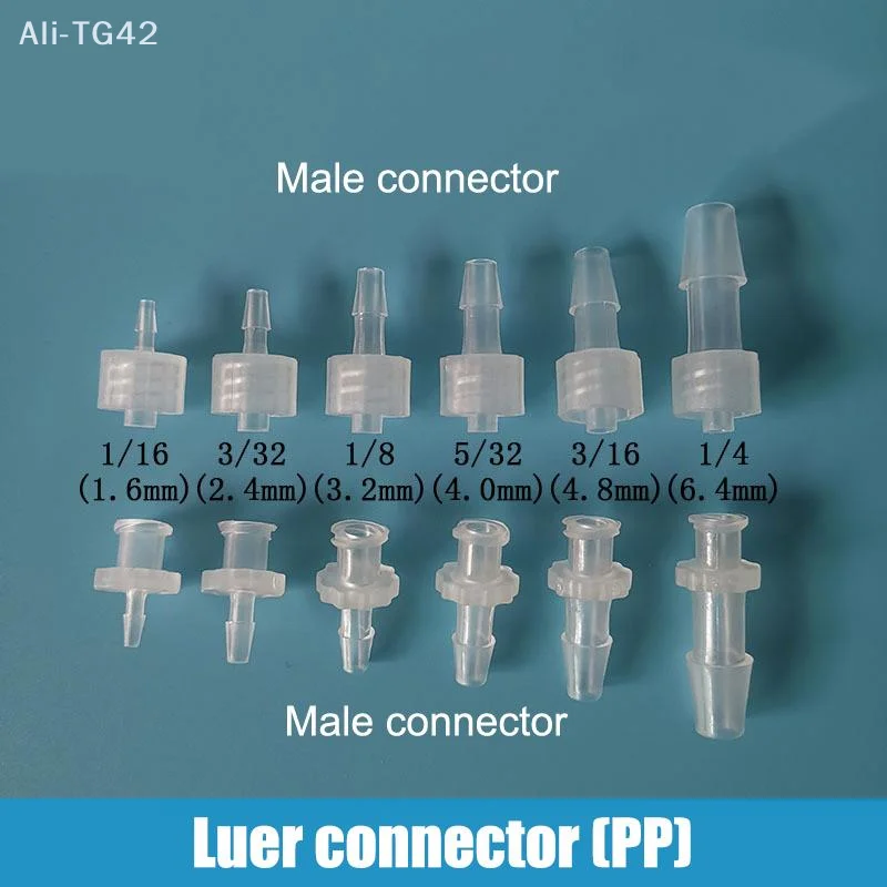 pogyrt Luer Lock Adapter PP Material Connector Air Valve Pipe Dispensing Glue Subpackaging Syringe Barrels Fitting