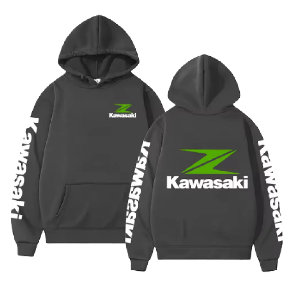 Hoodie Kawasaki Racing Ninja Dewasa Street Wear Hoodie Pria dan Wanita Sweatshirt Motor Pullover Pakaian Olahraga