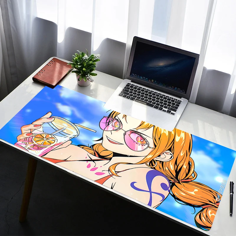 

Mouse Pad PC Non Slip Rubber Mousepad Laptop Gamer Cabinet HD Keyboard Pad Office One Piece Nami Computer Gaming Desk Mouse Mat