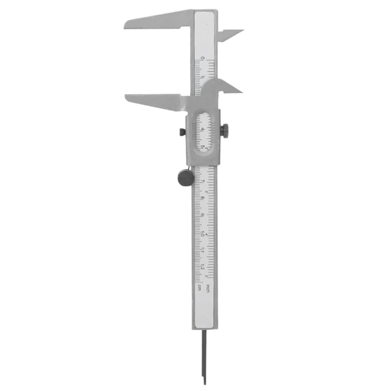 Caliper Vernier Ruler with Inch/Metric High Accuracy Metal Vernier Caliper Micrometer Gauge Measuring Tool 0-5 Inches