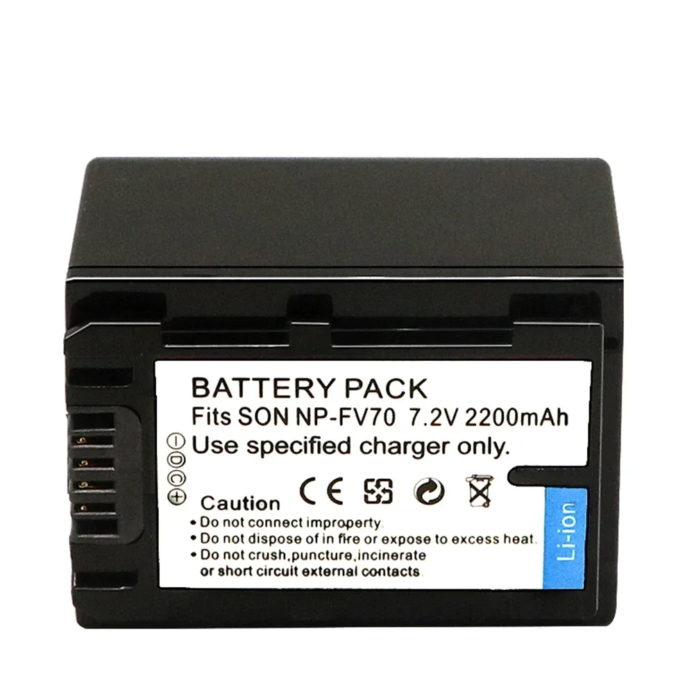 NP FV70 NP-FV70 NPFV70 Battery for Sony NP FV50 FV30 HDR-CX230 HDR-CX150E HDR-CX170 CX300 Z1 2200mAh Camera Batteries