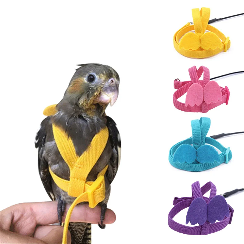 2M Soft Bird Parrot Flying Training Rope Adjustable Parrot Harness Set for Bird Accessories Supplies