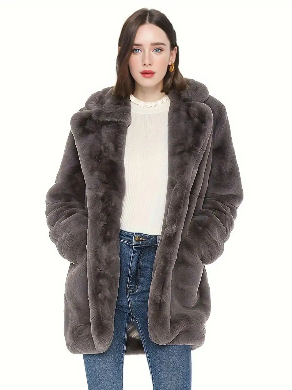 Faux Fur Coat Women Long Sleeve Thick Warm Flurry Jackets Plus Size Coat Winter Black Yellow Pink Red Fur Coats Fall