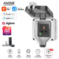 Avoir Zigbee Tuya Electrical Outlet Outdoor IP66 Wall Waterproof Socket Universal Plug Dual Usb Charging Wifi Smart Timer Switch