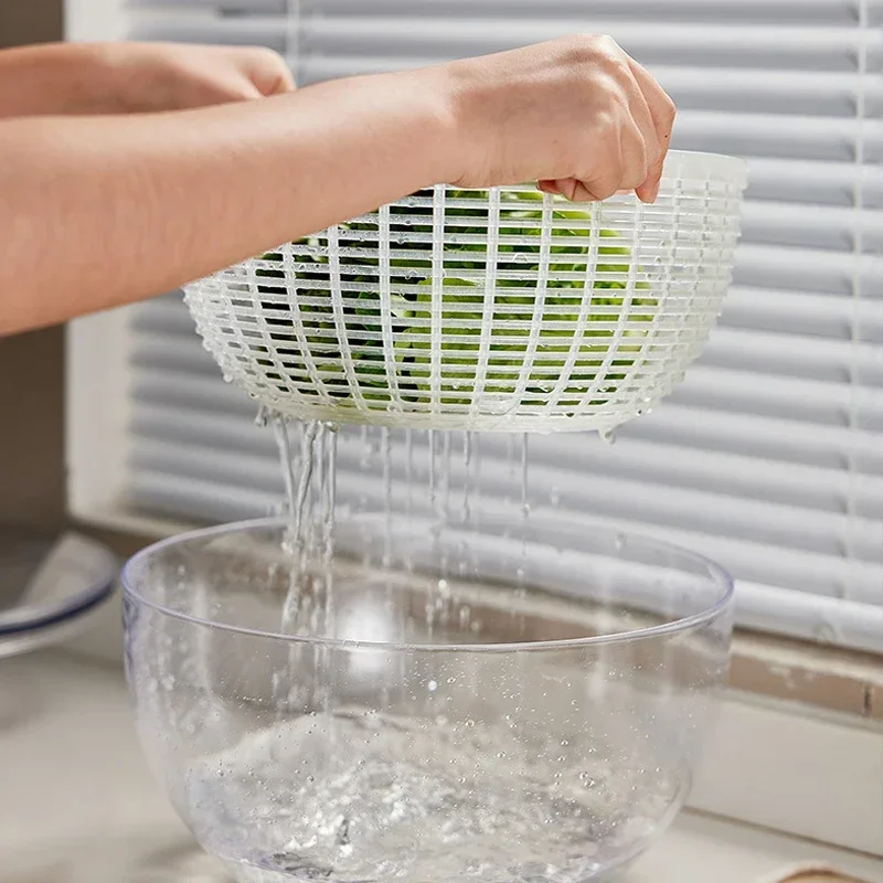 Imagem -05 - Desidratador Elétrico Vegetal Secador de Limpeza Rápida Separação Seca e Úmida Drenagem Salad Spinner Casa Gadget