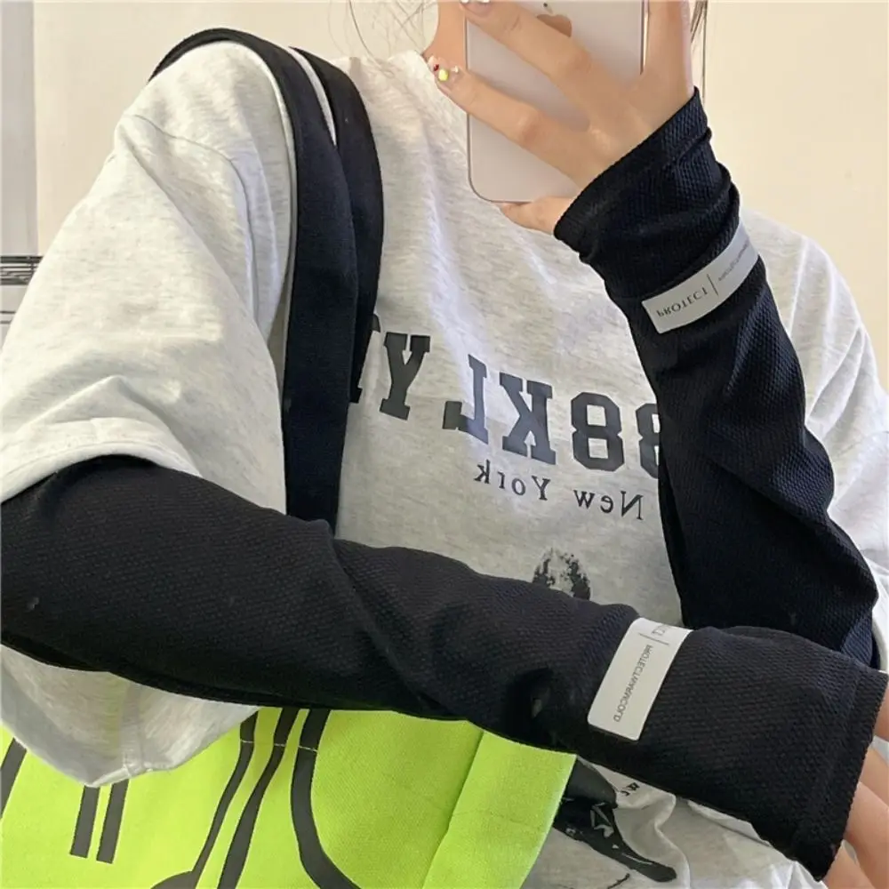 Ice silk Ice Sleeve Sunscreen Face-piece Unisex Thin Sun Protection Mask Windproof Breathable Arm Protection Gloves Summer image 5