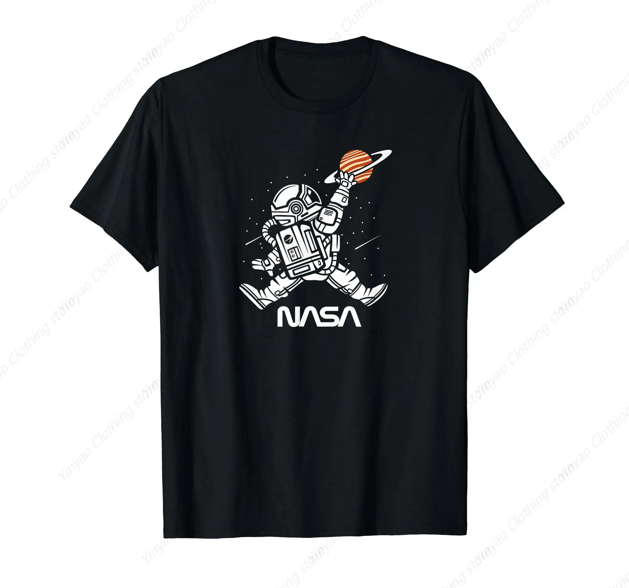 

Sci Fi Cool Astronaut Planet Pattern Men's and Women's T-Shirts Fashion Casual Daily Gift Short Sleeve Men's Clothes