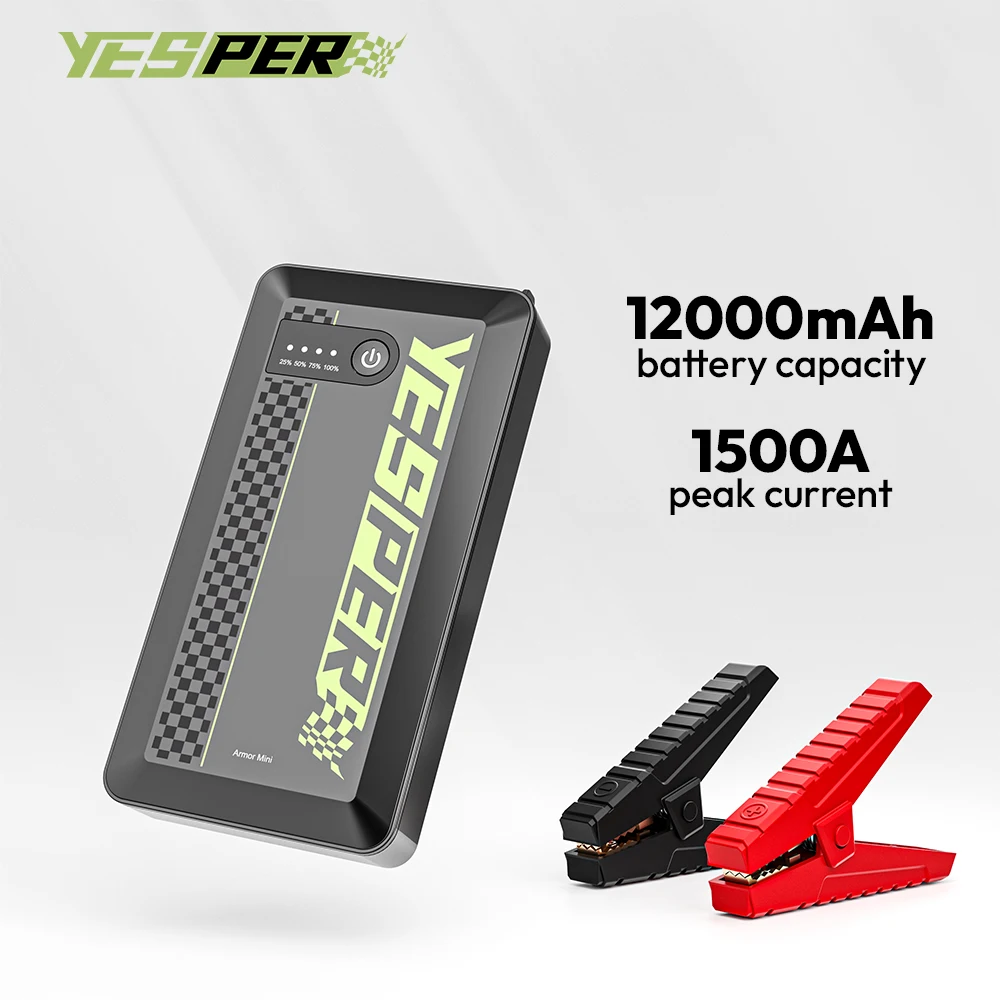 

YESPER Car Battery Jump Box ,1500A Portable Car Charger Battery Jump Start All Weight 0.70lbs Jump Pack For Automotive Batteries
