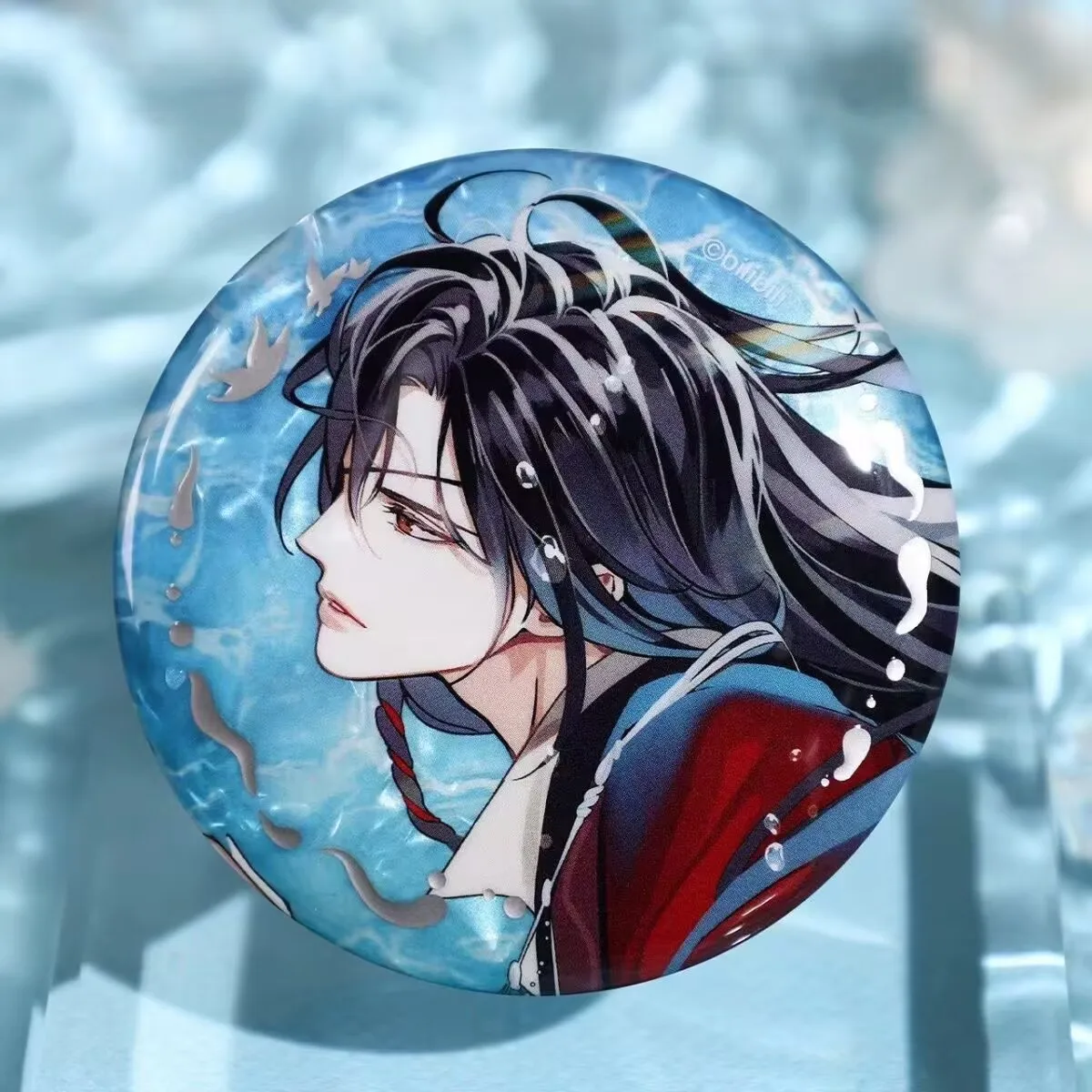 天官賜福 貴子八吉芳心シリーズ 花城謝憲 58mmバッジブローチポーチ