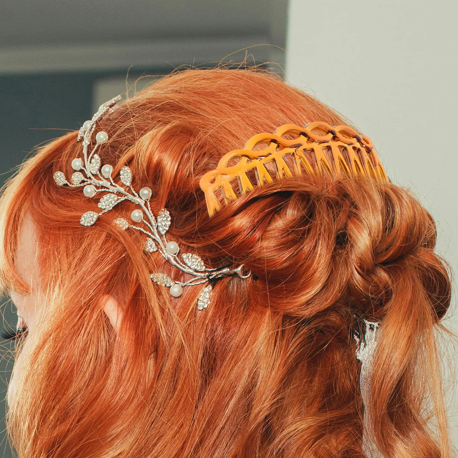 12 قطعة مجموعة أمشاط جانبية للشعر عتيقة أمشاط مرنة غير قابلة للتلف للنساء والفتيات إكسسوارات تصفيف الشعر للنساء