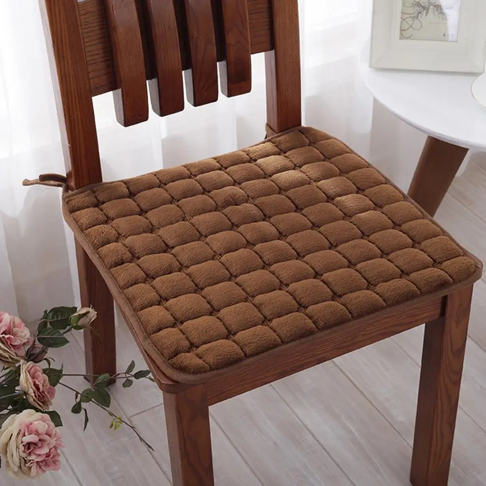 40cm/45cm Seat Cushion Tie On Polyester Anti Skid Chair Pad Thickening Chair Cushion Tatami Seat Pad For Home Dining Room Office