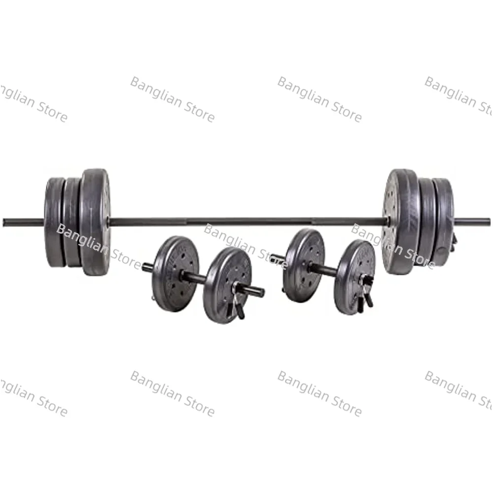 Duracast Barbell Weight Set with 2 Dumbbells and 6ft Bar for Home Gym, 105 Lb, New Weight, 2023