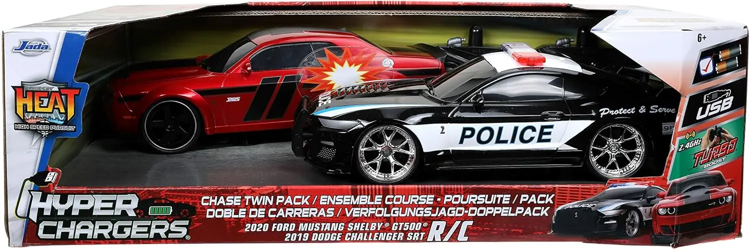 

1:16 Ford Mustang Shelby GT500 & Dodge Challenger SRT Remote Control Car for Kids and Adults