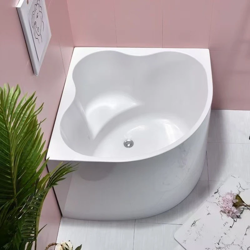 Fan corner bathroom independent seamless integrated acrylic small
