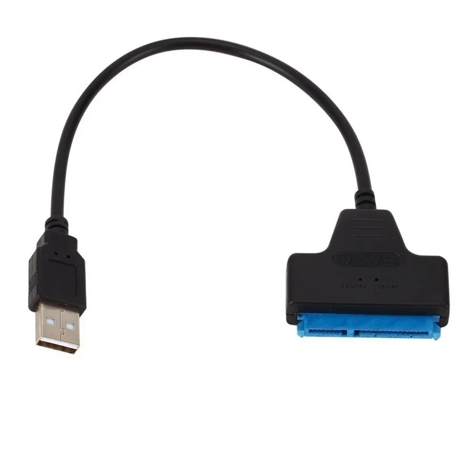 USB 2.0 para SATA 22Pin Cabo Adaptador, Converter Lines, HDD, SSD, HDD, Conecte Cabo Fio para 2.5 "Unidades de disco rígido, Sólidos Disco rígido