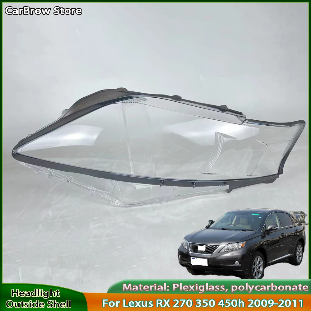 

Для Lexus RX 270 350 450h 2009-2011 крышка передней фары прозрачные абажуры корпус лампы маски абажур линзы из плексигласа