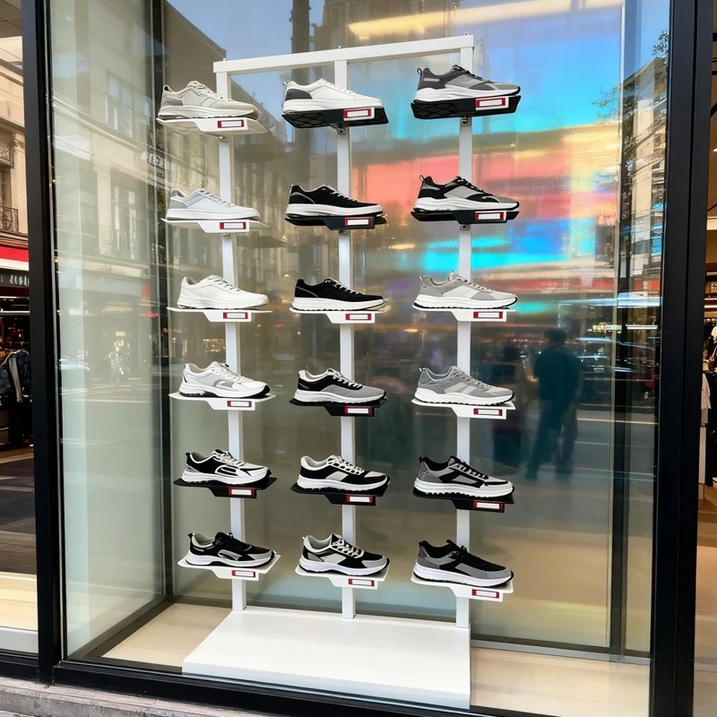 Picture 4: New shoe store shoe rack fashion combination multi-layer shoe store display rack bag store display cabinet window