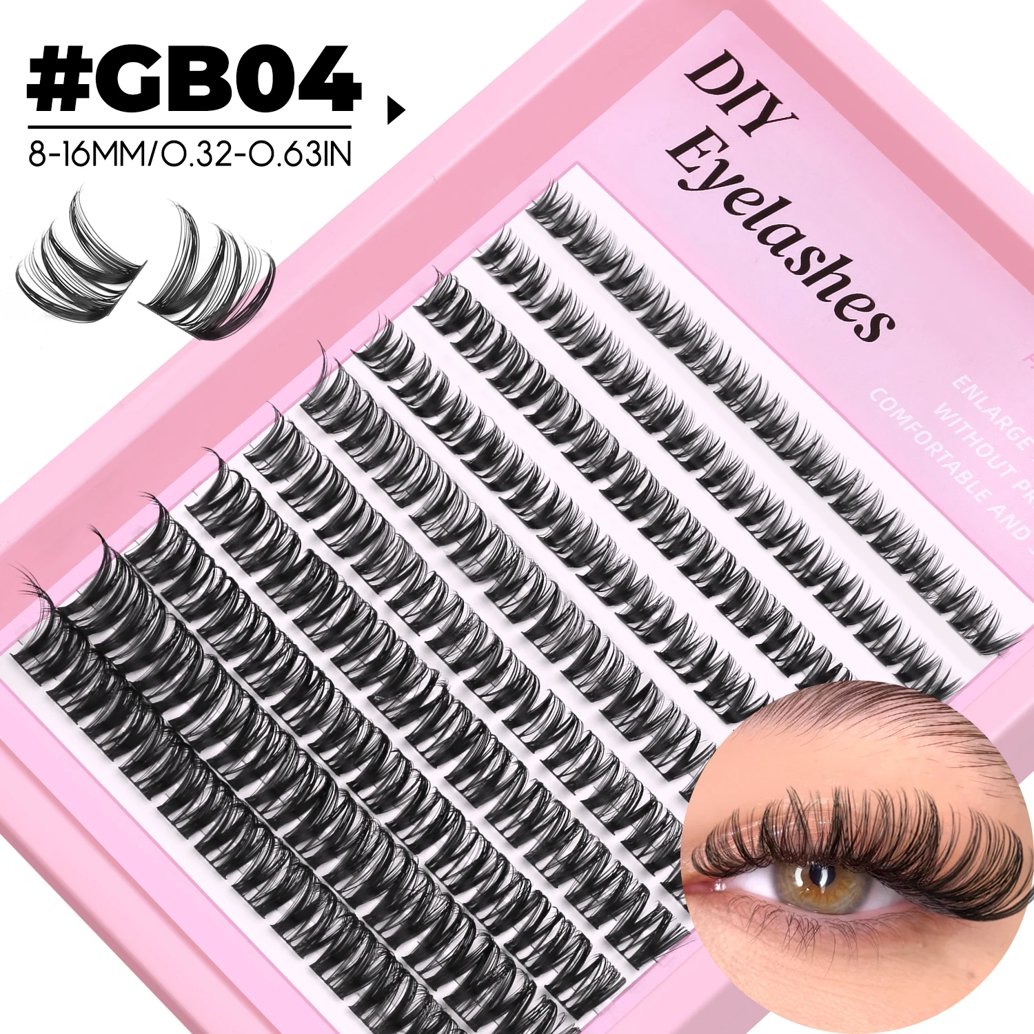 DIY Cluster Lashes Mixed Tray Natural Volume