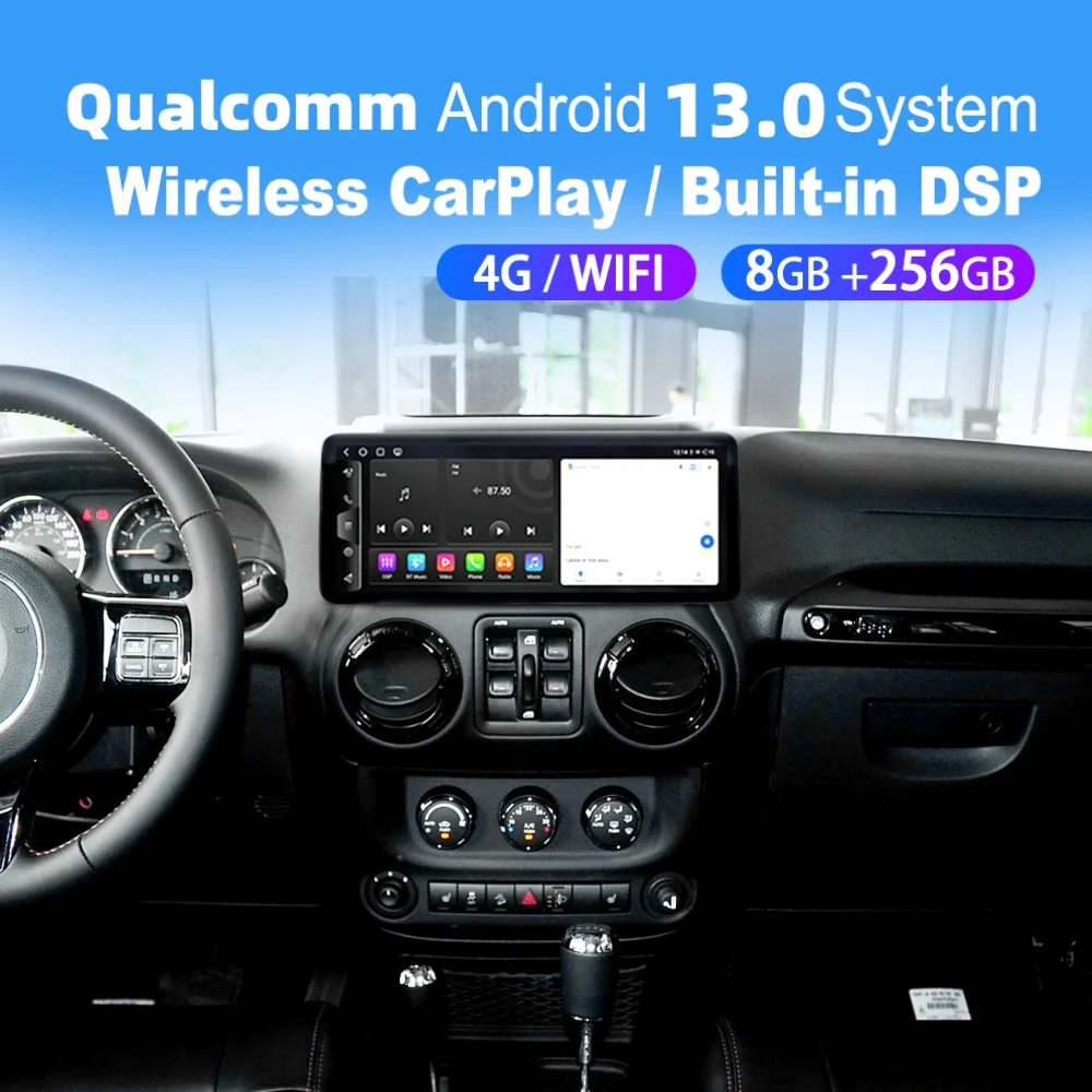 

8 Core Qualcomm Android 12.3 Inch For Jeep Wrangler 2011~2017 Car Multimedia Automotive GPS Navigat Car Radio Stereo Head Unit