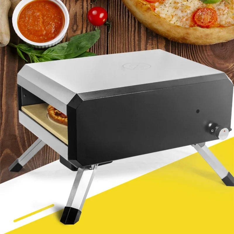&For Portable Gas Pizza Oven Compact Home & Outdoor Grill 360° Automatic Rotation 9-Inch Outdoor Pizza Oven
